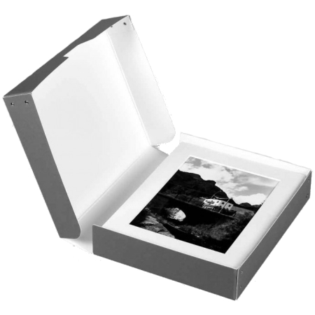 Boite d'archive photos grise 30x40 - Epaisseur 6 cm