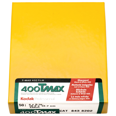 KODAK T-MAX 400 4"x5" - Boite de 50 plans films