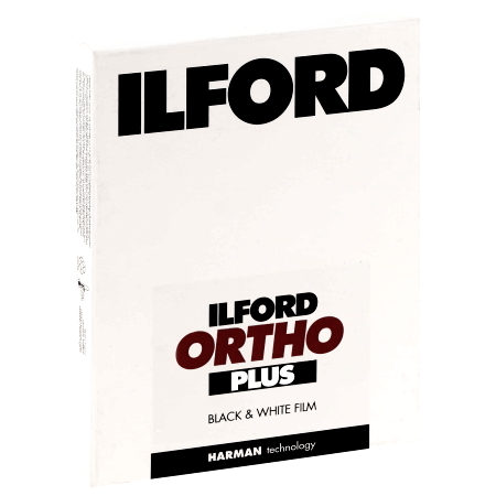 ILFORD ORTHO PLUS 4"x5" - Boîte de 25 plans films