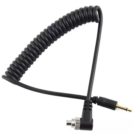 C�ble synchro spirale Male - Jack 2.5 mm