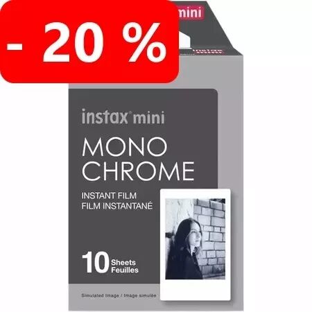 FUJIFILM INSTAX MINI NOIR ET BLANC - 10 VUES