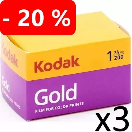 KODAK GOLD 200 135-24 (par 3) + 1 FILM OFFERT